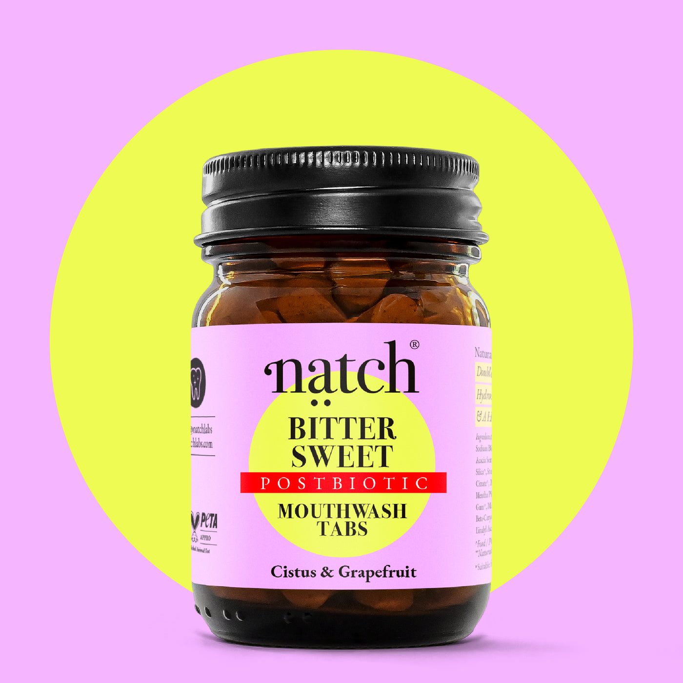 BITTER SWEET – Postbiotische Mundspül-Tabs. Powered by Cistus - botanische Schutzkraft der Natur.