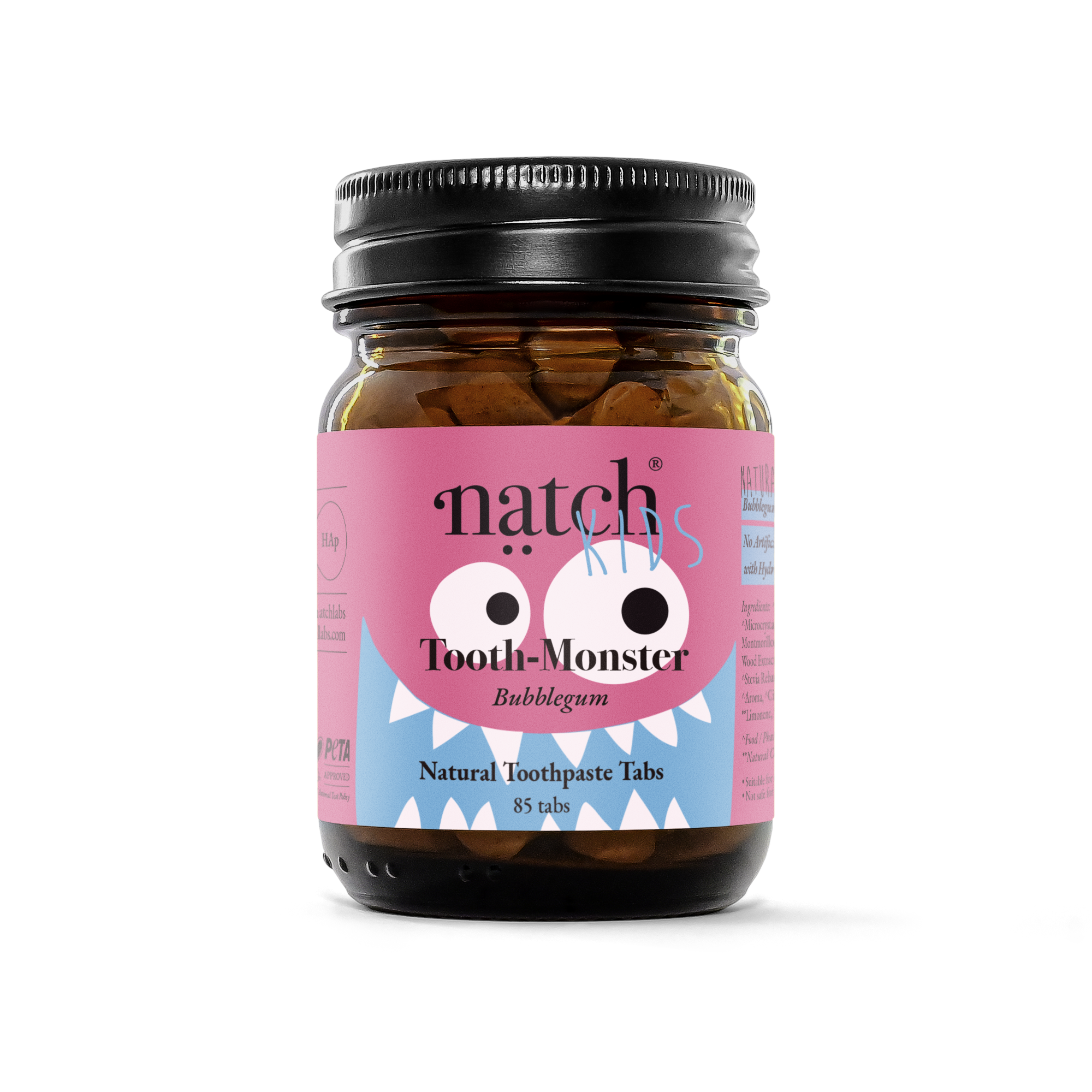 Tooth Monster Bubblegum (Toothpaste Tabs for Kids) – Natch Labs