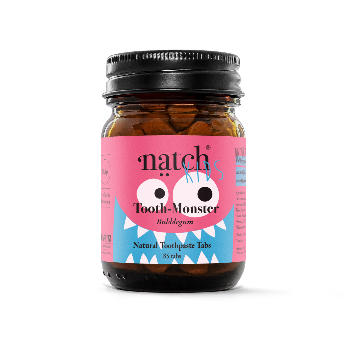Tooth Monster Bubblegum (Zahnpasta Tabs für Kids)