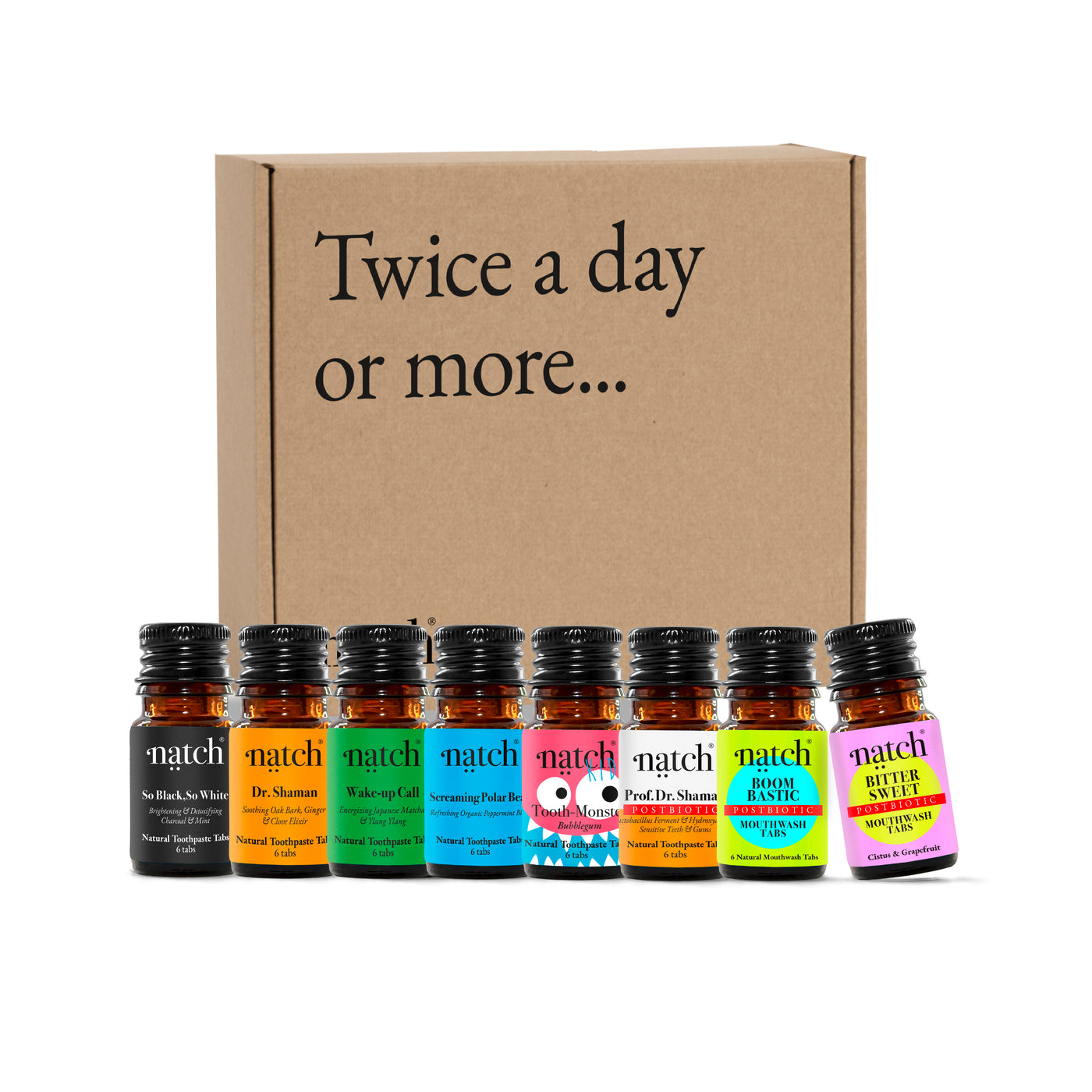 Natch Probierpaket – 7 Minis. Ein Preis. Kostenloser Versand in Deutschland.