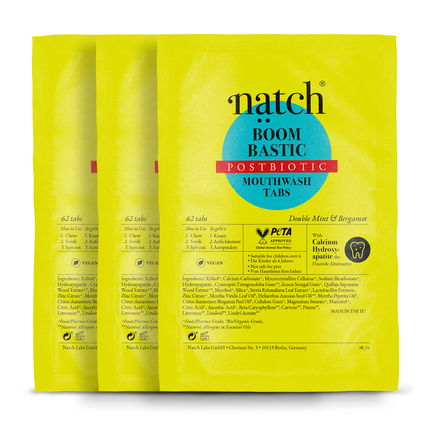 Boombastic - Postbiotic Mouthwash Tabs 3-Month Refill Bags – Natch Labs
